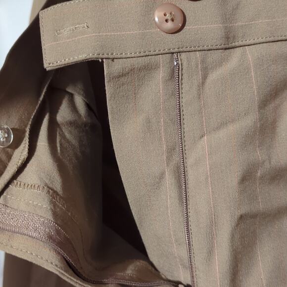 NWT Rafaella 18W Classic Brown Pinstripe Trousers - Picture 5 of 11